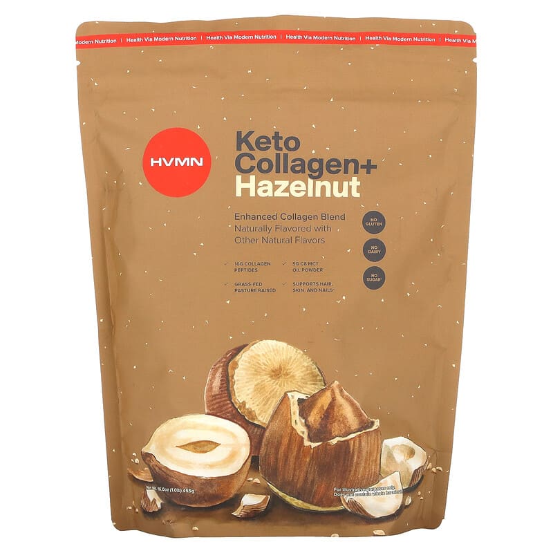 HVMN Keto Collagen+ Hazelnut 16 oz (455 g) 8 Thực phẩm chức năng HVMN Keto Collagen+ Hazelnut 16 oz (455 g) 850632006495