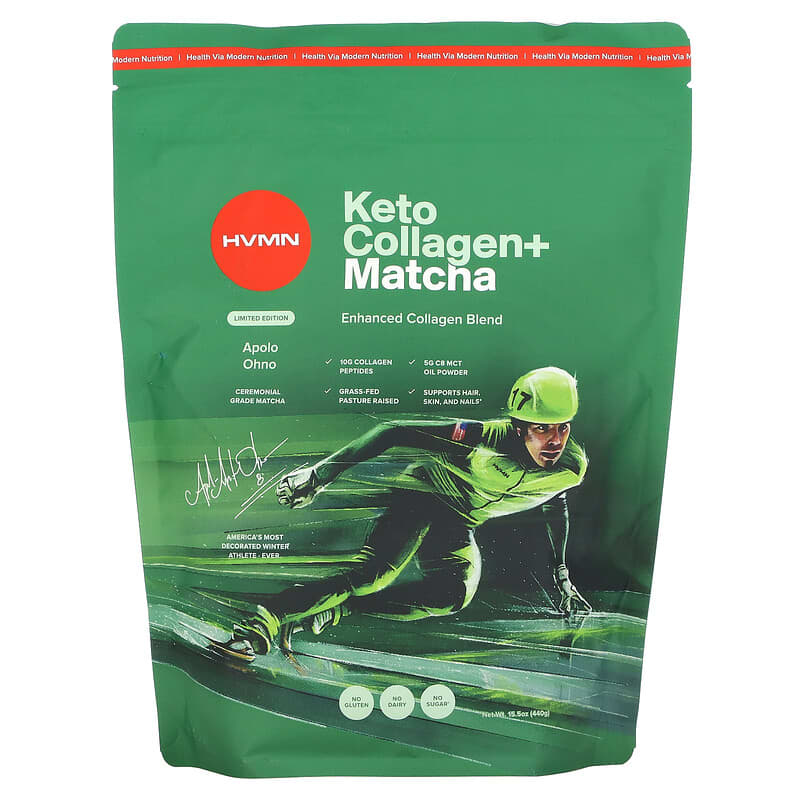 HVMN Keto Collagen+ Matcha Limited Edition 15.5 oz (440 g) 8 Thực phẩm chức năng HVMN Keto Collagen+ Matcha Limited Edition 15.5 oz (440 g) 850632006617