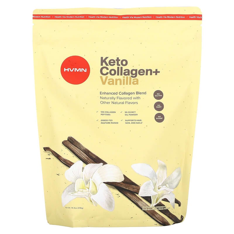 HVMN Keto Collagen+ Vanilla 14.4 oz (410 g) 8 Thực phẩm chức năng HVMN Keto Collagen+ Vanilla 14.4 oz (410 g) 850632006358