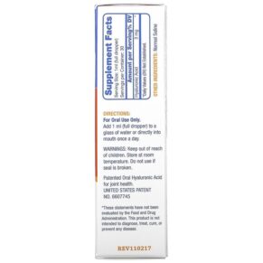 Thực phẩm bổ sung Hyalogic LLC Hyaluronic Acid Synthovial Seven 1 oz (30 ml) 858259000124