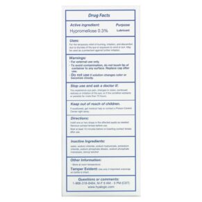 Thực phẩm bổ sung Hyalogic LLC HylaTears Lubricant Eye Drops for Dry Eyes 0.67 fl oz (20 ml) 858259000704