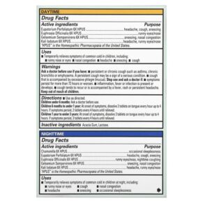 Thực phẩm bổ sung Hyland's Baby Tiny Cold Tablets Combo Pack Daytime/Nighttime 6+ Months 2 Bottles 125 Quick-Dissolving Tablets Each 354973330726