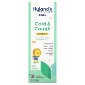 Thực phẩm chức năng Hyland's Kids Cold & Cough Daytime Ages 2-12 Natural Grape 4 fl oz (118 ml) 354973324312