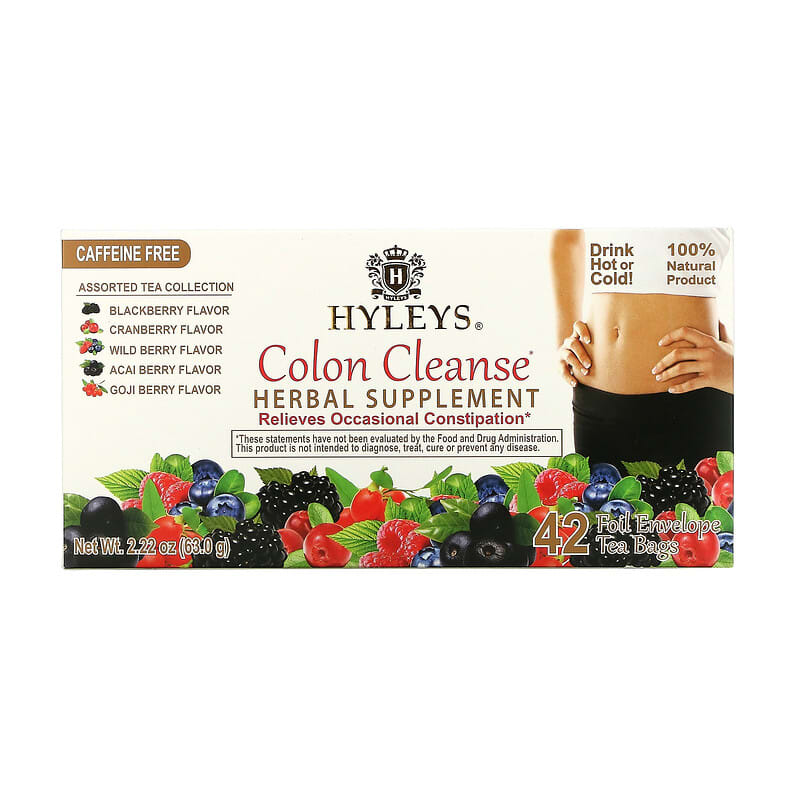 Hyleys Tea Colon Cleanse Assorted Tea Collection Caffeine Free 42 Foil Envelope Tea Bags 0.05 oz (1.5 g) Each 8 Thực phẩm chức năng Hyleys Tea Colon Cleanse Assorted Tea Collection Caffeine Free 42 Foil Envelope Tea Bags 0.05 oz (1.5 g) Each 850016054104