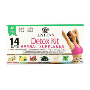 Thực phẩm chức năng Hyleys Tea Detox Kit 14 Day Cleanse Assorted Flavors 42 Foil Envelope Tea Bags 2.22 oz (63.0 g) 4791045015963