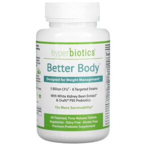 Thực phẩm chức năng Hyperbiotics Better Body Designed for Weight Management 5 Billion CFU 60 Time-Release Tablets 9506000113791