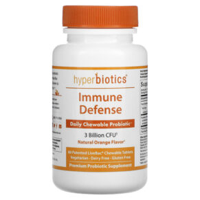 Thực phẩm chức năng Hyperbiotics Immune Defense Daily Chewable Probiotic Natural Orange 3 Billion CFU 60 Chewable Tablets 9506000116648