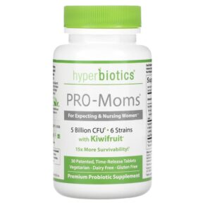 Thực phẩm chức năng Hyperbiotics PRO-Moms with Kiwifruit 5 Billion CFU 30 Time-Release Tablets 9506000058566