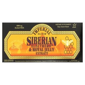 Thực phẩm chức năng Imperial Elixir Siberian Eleuthero & Royal Jelly Extract Alcohol Free 4000 mg 30 Bottles 0.34 fl oz (10 ml) Each 715783393576