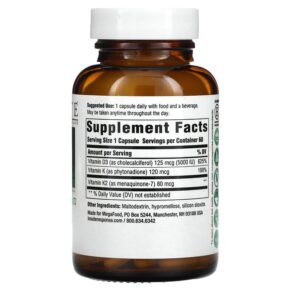 Thực phẩm bổ sung Innate Response Formulas Vitamin D3 5.000 IU (125 mcg) 60 Capsules 051494430026