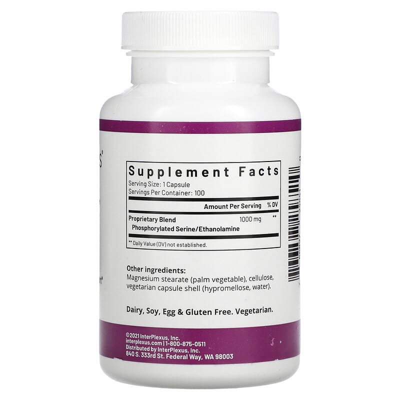 InterPlexus Inc. Seriphos 100 Capsules 2 Thực phẩm bổ sung InterPlexus Inc. Seriphos 100 Capsules 766897258510