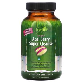 Thực phẩm chức năng Irwin Naturals Acai Berry Super-Cleanse 60 Liquid Soft-Gels 840081405475