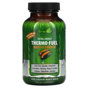 Thực phẩm chức năng Irwin Naturals Extra-Energy Thermo-Fuel Max Fat Burner 100 Liquid Soft-Gels 840081404362