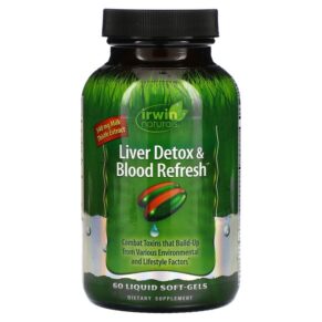 Thực phẩm chức năng Irwin Naturals Liver Detox & Blood Refresh 60 Liquid Soft-Gels 710363594619