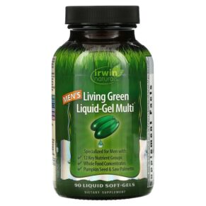 Thực phẩm chức năng Irwin Naturals Men's Living Green Liquid-Gel Multi 90 Liquid Soft-Gels 710363566890