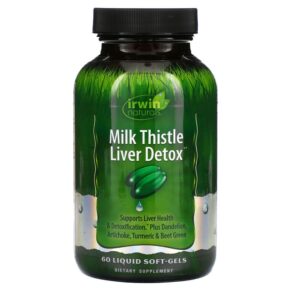 Thực phẩm chức năng Irwin Naturals Milk Thistle Liver Detox 60 Liquid Soft-Gels 710363585495