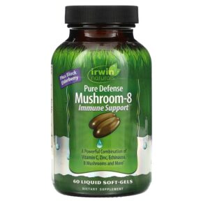Thực phẩm chức năng Irwin Naturals Pure Defense Mushroom-8 Immune Support 60 Liquid Soft-Gels 710363597153