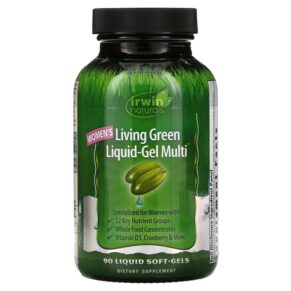 Thực phẩm chức năng Irwin Naturals Women's Living Green Liquid-Gel Multi 90 Liquid Soft-Gels 710363566883