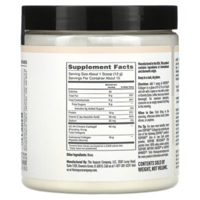Thực phẩm bổ sung Isopure Collagen Unflavored 6.35 oz (180 g) 089094025526