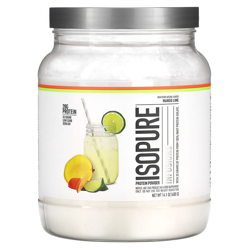 Isopure Infusions Protein Powder Mango Lime 14.1 oz (400 g) 8 Thực phẩm chức năng Isopure Infusions Protein Powder Mango Lime 14.1 oz (400 g) 089094025113