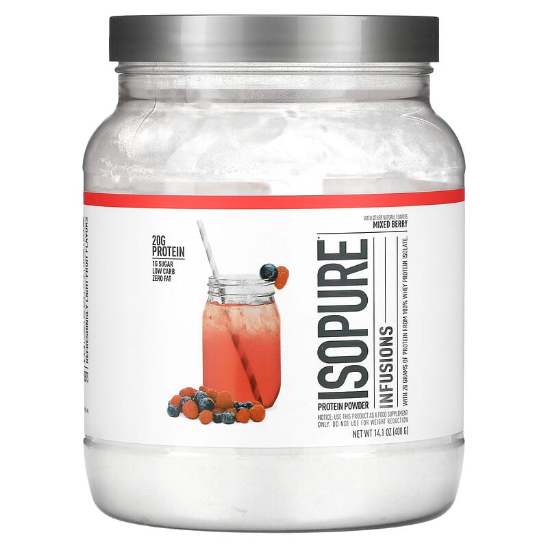 Isopure Infusions Protein Powder Mixed Berry 14.1 oz (400 g) 8 Thực phẩm chức năng Isopure Infusions Protein Powder Mixed Berry 14.1 oz (400 g) 089094025052