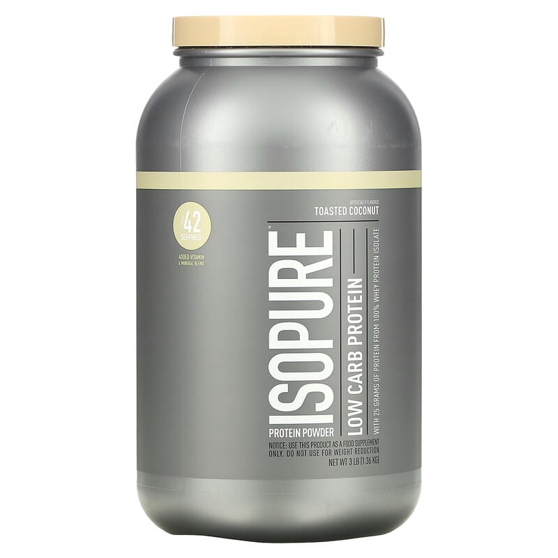 Isopure Low Carb Protein Powder Toasted Coconut 3 lb (1.36 kg) 8 Thực phẩm chức năng Isopure Low Carb Protein Powder Toasted Coconut 3 lb (1.36 kg) 089094022358