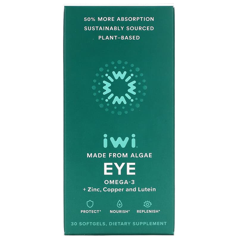 iWi Eye Omega-3 + Zinc Copper and Lutein 30 Softgels 8 Thực phẩm chức năng iWi Eye Omega-3 + Zinc Copper and Lutein 30 Softgels 818353020442