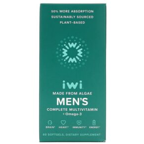 Thực phẩm chức năng iWi Men's Complete Multivitamin + Omega-3 60 Softgels 818353020404