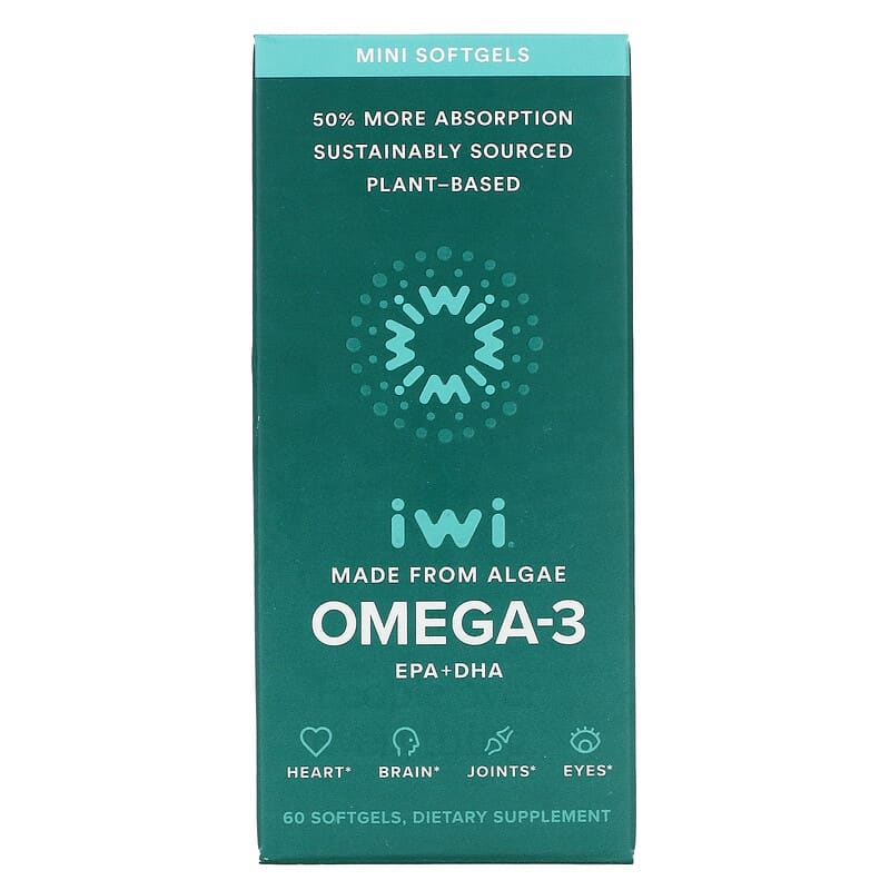 iWi Omega-3 Mini EPA + DHA 60 Softgels 8 Thực phẩm chức năng iWi Omega-3 Mini EPA + DHA 60 Softgels 818353020480