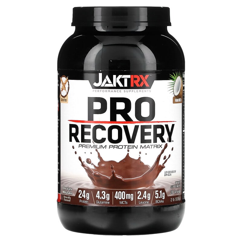 Jakt-RX Pro Recovery Premium Protein Matrix Chocolate Milkshake 2 lb (908 g) 8 Thực phẩm chức năng Jakt-RX Pro Recovery Premium Protein Matrix Chocolate Milkshake 2 lb (908 g) 629046954018