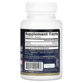 Thực phẩm bổ sung Jarrow Formulas Citicoline CDP Choline 250 mg 60 Capsules 790011200123