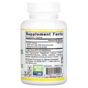 Thực phẩm bổ sung Jarrow Formulas Curcumin 95 60 Veggie Caps 790011140047