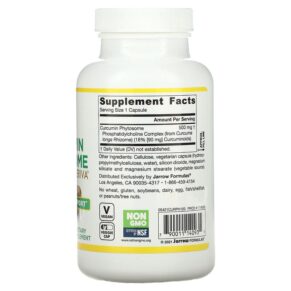 Thực phẩm bổ sung Jarrow Formulas Curcumin Phytosome 120 Veggie Caps 790011140931