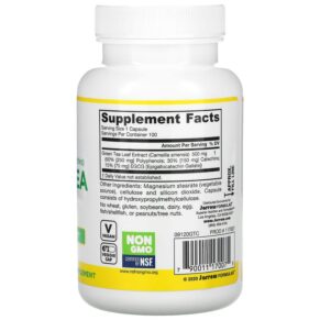 Thực phẩm bổ sung Jarrow Formulas Green Tea 500 mg 100 Veggie Caps 790011170075