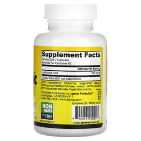 Thực phẩm bổ sung Jarrow Formulas Hyaluronic Acid 120 Veggie Caps 790011290247