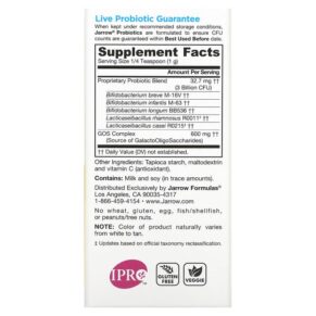 Thực phẩm bổ sung Jarrow Formulas Jarro-Dophilus Baby Probiotic + GOS Prebiotic 3 Months - 4 Years 3 Billion CFU 2.1 oz (60 g) 790011030584