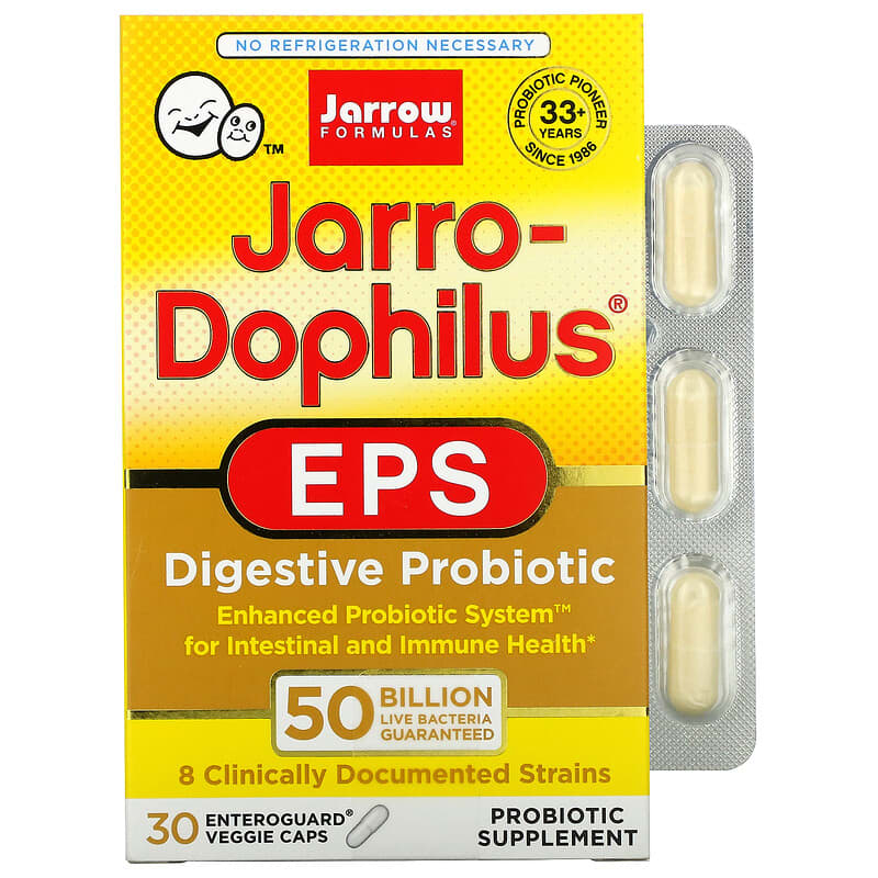 Jarrow Formulas Jarro-Dophilus EPS 50 Billion 30 Enteroguard Veggie Caps 8 Thực phẩm chức năng Jarrow Formulas Jarro-Dophilus EPS 50 Billion 30 Enteroguard Veggie Caps 790011030713