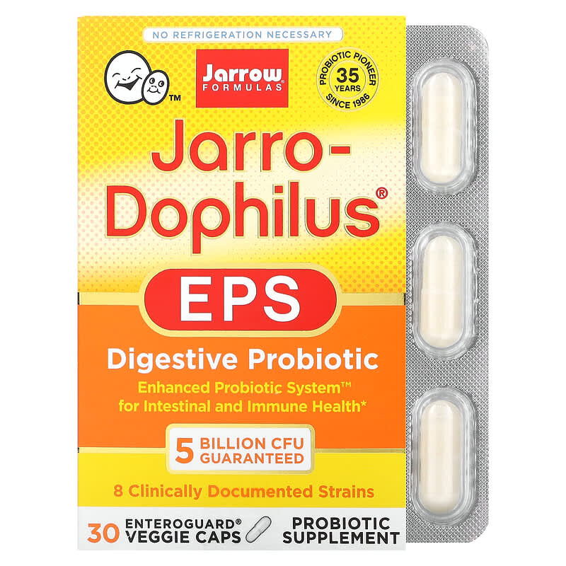 Jarrow Formulas Jarro-Dophilus EPS Digestive Probiotic 5 Billion CFU 30 Enteroguard Veggie Caps 8 Thực phẩm chức năng Jarrow Formulas Jarro-Dophilus EPS Digestive Probiotic 5 Billion CFU 30 Enteroguard Veggie Caps 790011037071