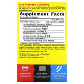 Thực phẩm bổ sung Jarrow Formulas Jarro-Dophilus EPS Digestive Probiotic 5 Billion CFU 60 Enteroguard Veggie Caps 790011030201