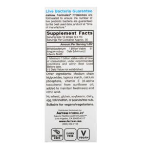 Thực phẩm bổ sung Jarrow Formulas Jarro-Dophilus Infant Probiotics Drops 1 Billion 0.51 fl oz (15 ml) 790011030140