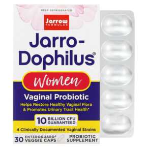 Thực phẩm chức năng Jarrow Formulas Jarro-Dophilus Vaginal Probiotic Women 10 Billion 30 Enteroguard Veggie Caps 790011030522