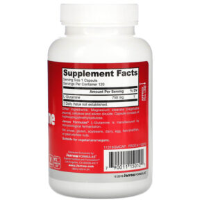 Thực phẩm bổ sung Jarrow Formulas L-Glutamine 750 mg 120 Veggie Caps 790011150121