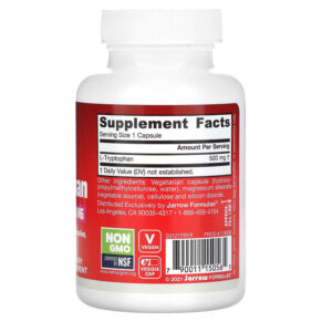 Thực phẩm bổ sung Jarrow Formulas L-Tryptophan 500 mg 60 Veggie Caps 790011150565