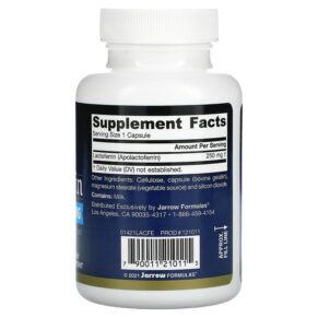 Thực phẩm bổ sung Jarrow Formulas Lactoferrin Freeze Dried 250 mg 60 Capsules 790011210115