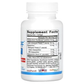 Thực phẩm bổ sung Jarrow Formulas MaculaPF Blue Light Protection 60 Softgels 790011290773