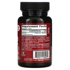 Jarrow Formulas Methyl B-12 Cherry 5.000 mcg 90 Chewable Tablets 3 Thực phẩm bổ sung Jarrow Formulas Methyl B-12 Cherry 5.000 mcg 90 Chewable Tablets 790011180289