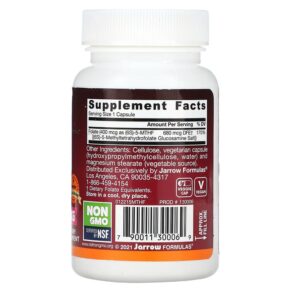 Thực phẩm bổ sung Jarrow Formulas Methyl Folate 400 mcg 60 Veggie Caps 790011300069