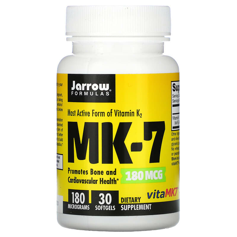 Jarrow Formulas MK-7 Most Active Form of Vitamin K2 180 mcg 30 Softgels 8 Thực phẩm chức năng Jarrow Formulas MK-7 Most Active Form of Vitamin K2 180 mcg 30 Softgels 790011300120