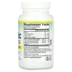 Thực phẩm bổ sung Jarrow Formulas Prebiotic XOS + a-GOS 90 Chewable Tablets 790011030454