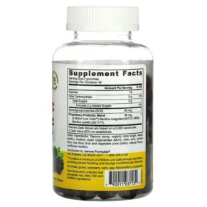 Thực phẩm bổ sung Jarrow Formulas Probiotic + Prebiotic Blackberry 2 Billion 90 Gummies 790011037132
